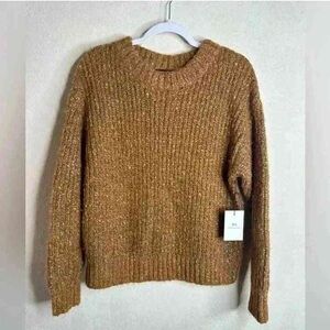 Elegant Tan Crew Neck Sweater